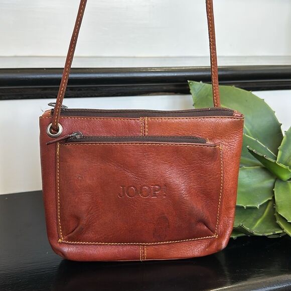 JOOP! Handbags - Joop vintage genuine leather crossbody minimalist shoulder handbag purse